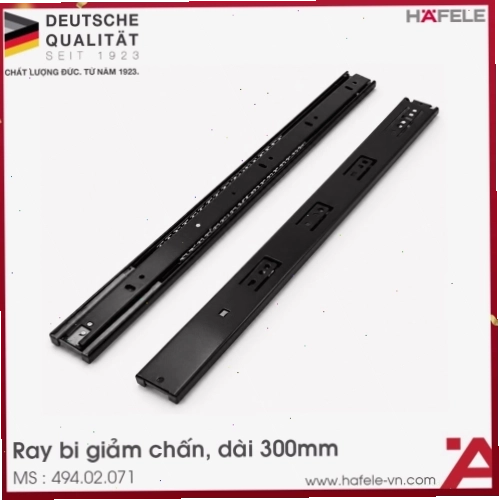Ray bi giảm chấn Hafele, đảm bảo chuyển động êm ái