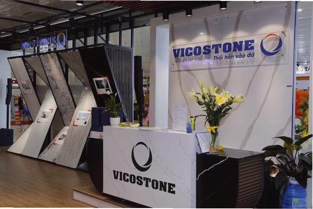 Showroom trưng bày các mẫu đá Vicostone cao cấp