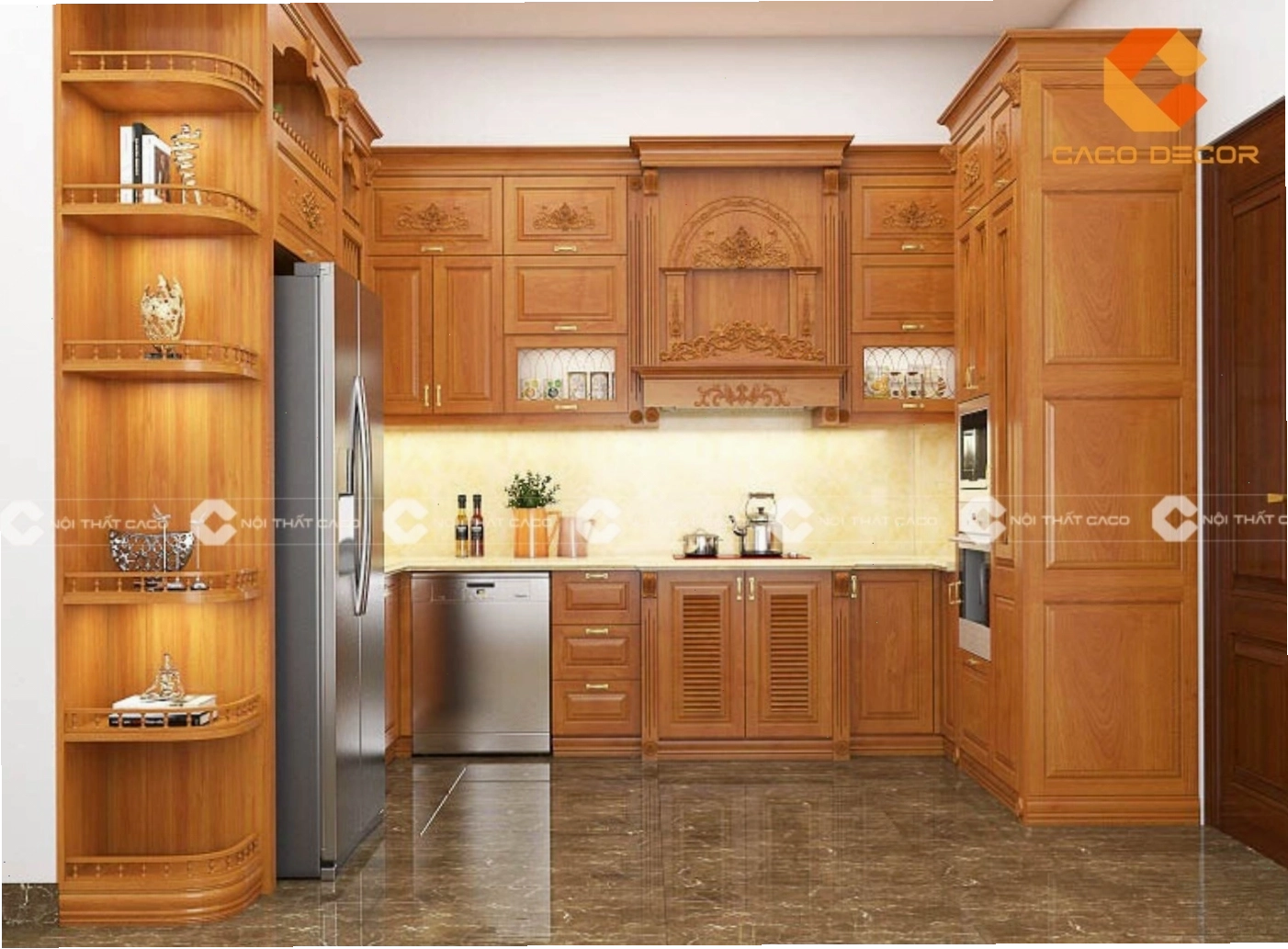 So sánh tủ bếp gỗ tự nhiên và gỗ công nghiệp