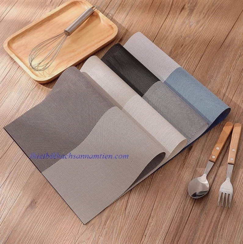 Tấm lót bàn ăn hình tròn họa tiết trừu tượng