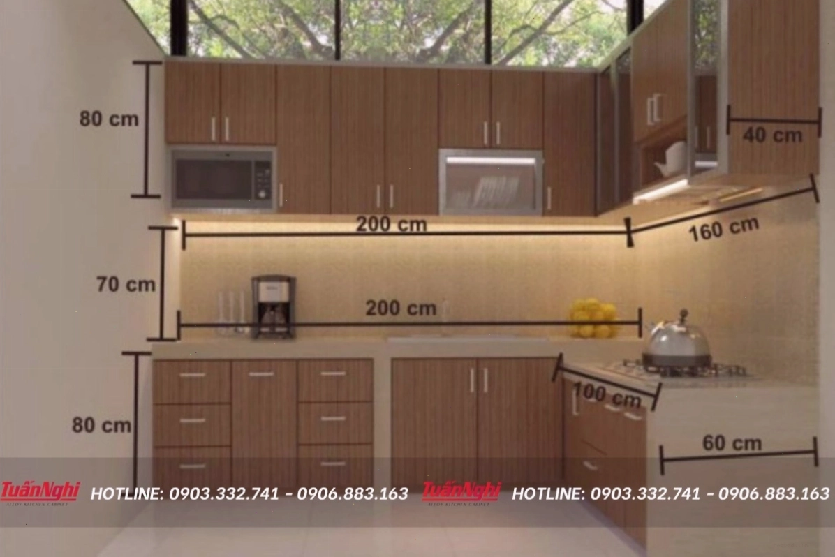 Tầm quan trọng của việc xác định kích thước tủ bếp