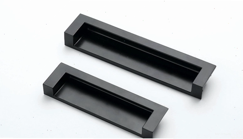 Tay nắm cửa tủ bếp Euroware 6557 màu đen hiện đại