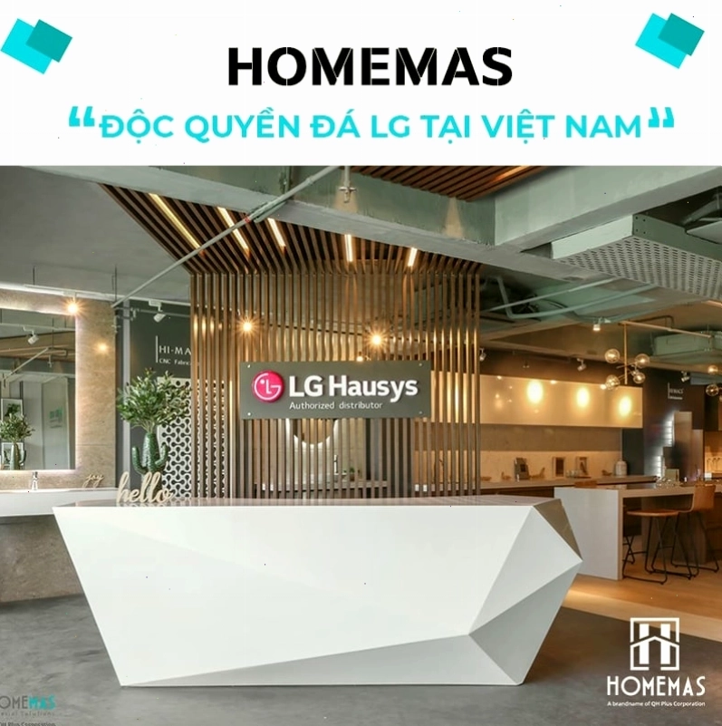 Thi công đá bàn bếp tại Homemas với vật liệu granite tự nhiên