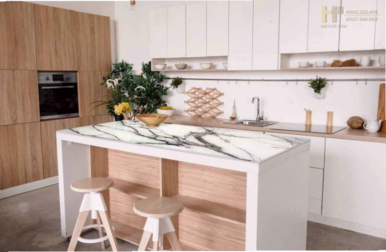 Thiết kế đảo bếp chữ L tối ưu hóa không gian góc bếp