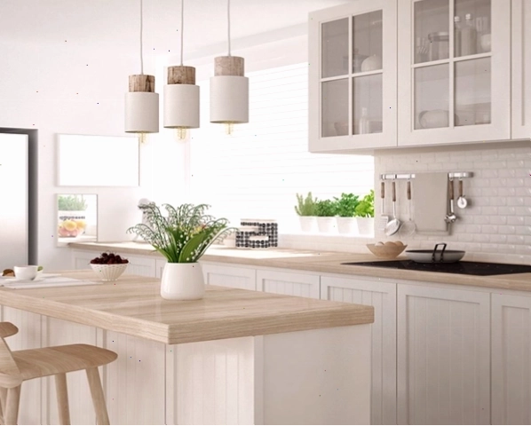 Thiết kế nhà bếp đẹp dựa trên màu trắng được ưa chuộng