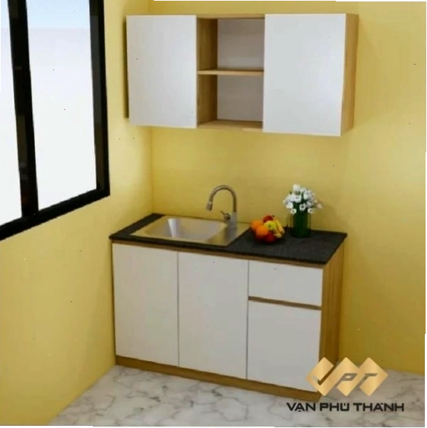 Thiết kế tủ bếp di động bằng nhựa đẹp có thể xếp gọn trong nhà