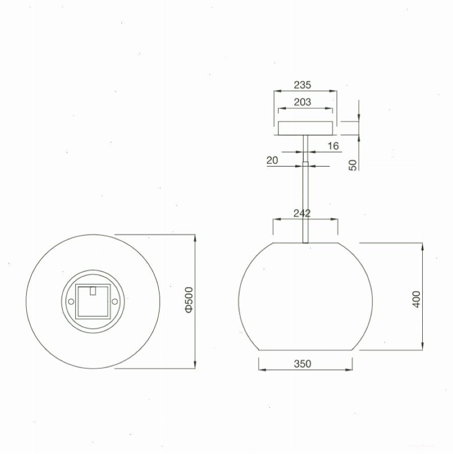 Thông số kỹ thuật máy hút mùi đảo bếp Malloca Sphera Chrome i001C