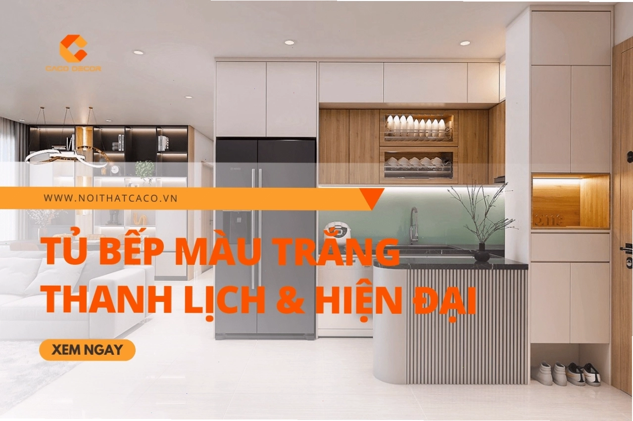 Tổng quan về thiết kế tủ bếp màu trắng đẹp và thanh lịch