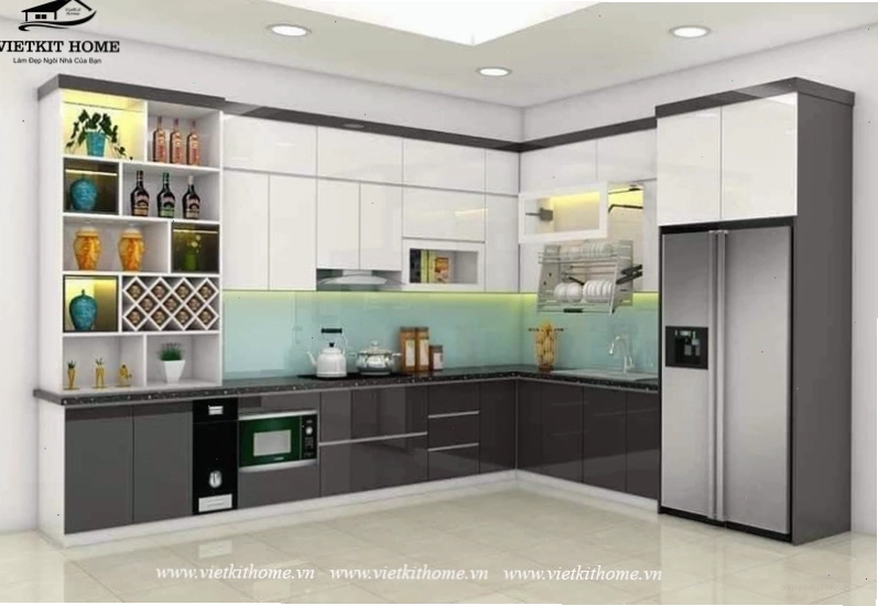 Tủ bếp Acrylic đẹp, hiện đại do Vietkit Home thực hiện