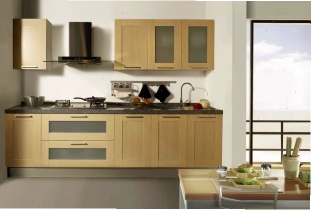 Tủ bếp chữ I đơn giản tiết kiệm diện tích