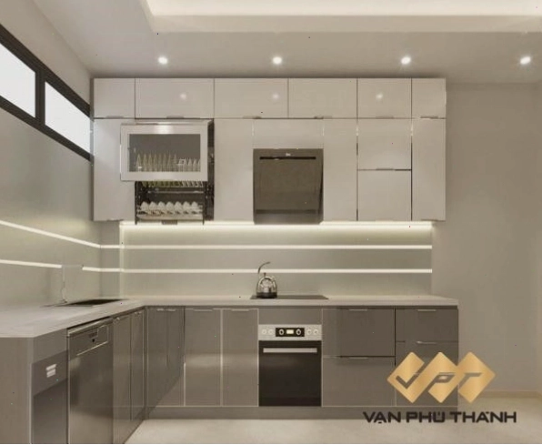Tủ bếp đa năng thi công bằng chất liệu Acrylic cao cấp
