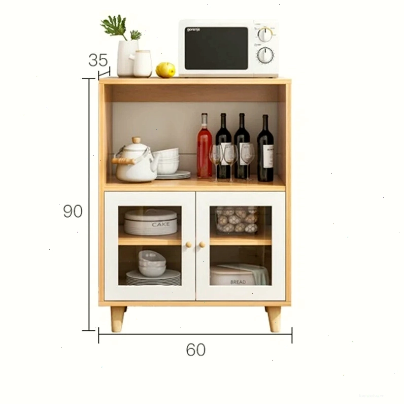 Tủ bếp gỗ đơn giản với thiết kế chân tiện lợi, dễ dàng vệ sinh