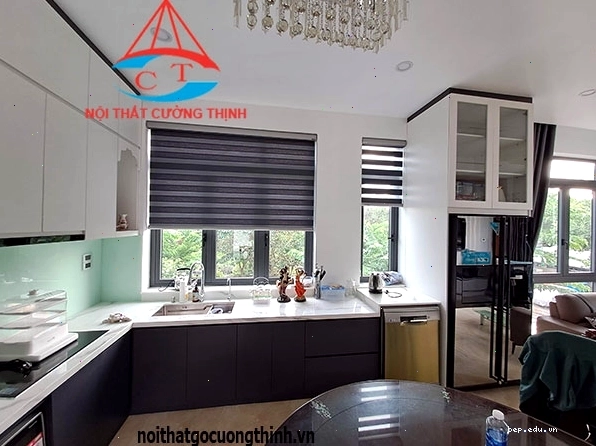 Tủ bếp hiện đại tại Dĩ An Bình Dương với thiết kế chữ L thông minh
