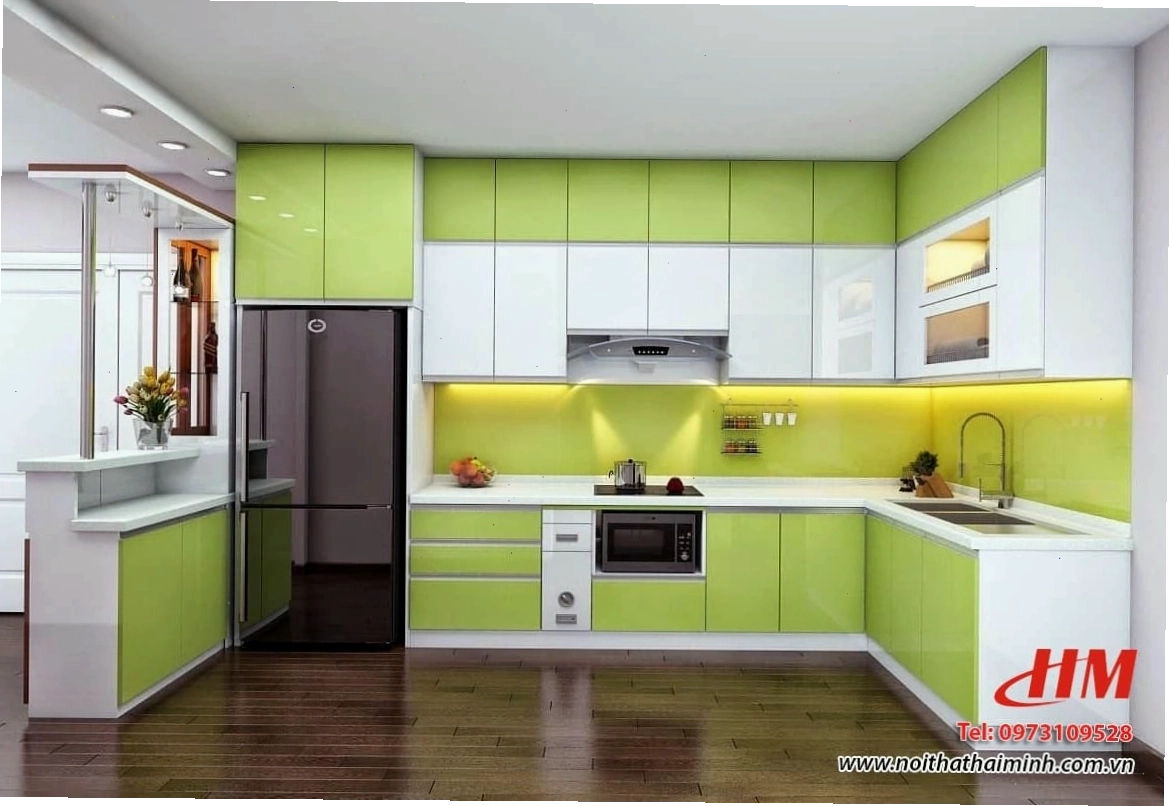 Tủ bếp nhựa đẹp, hiện đại và tối ưu không gian