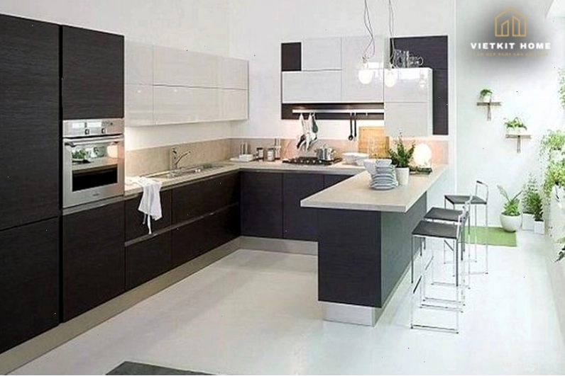 Tủ bếp phong cách tân cổ điển
