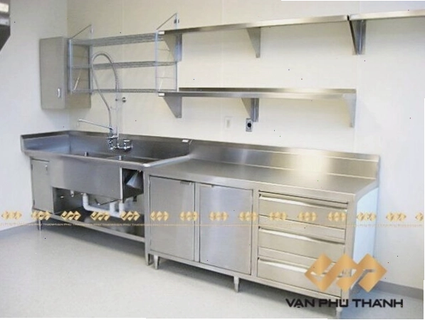 Tủ bếp rời bằng vật liệu inox 304