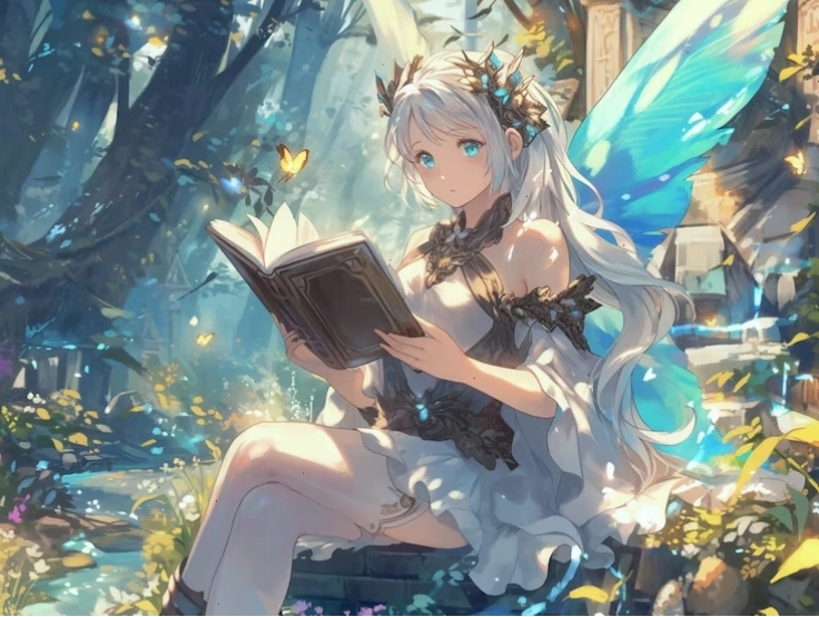 Cute anime fairy girl