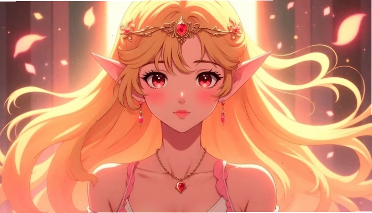 Fantasy anime elf princess meme template