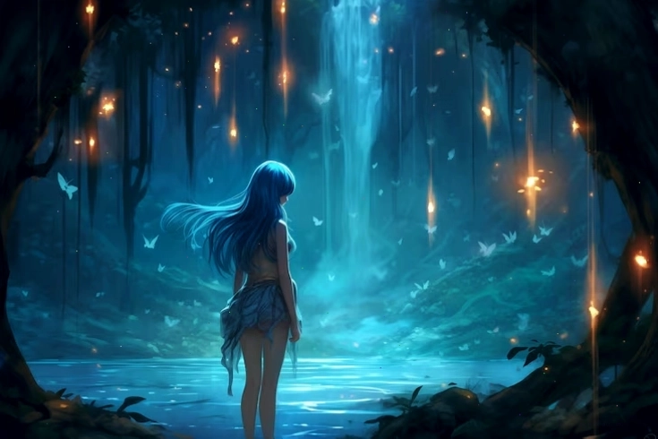 Fantasy anime style scene