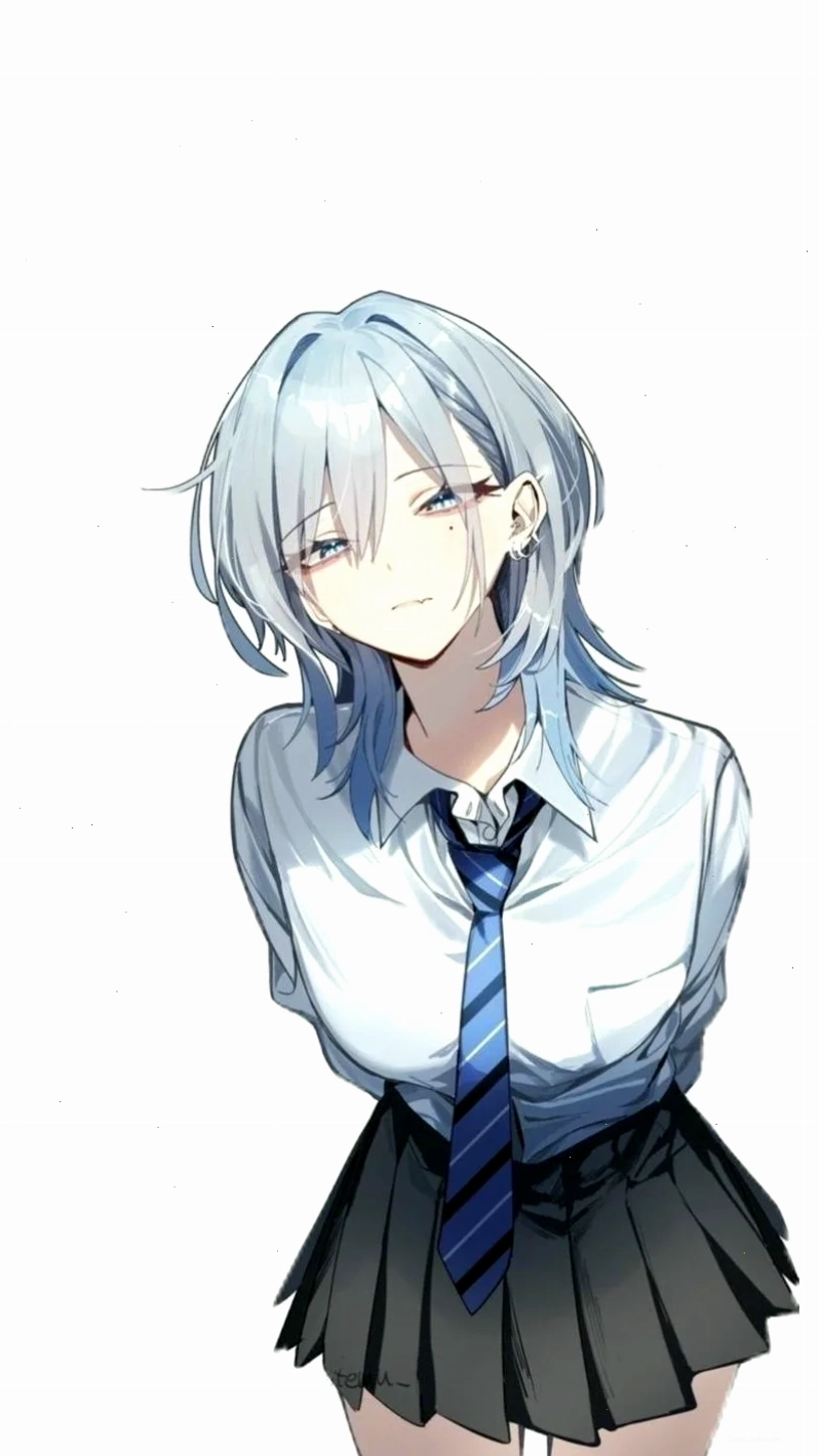 Ảnh anime nữ buồn ngồi một mình bên suối đá trong mưa
