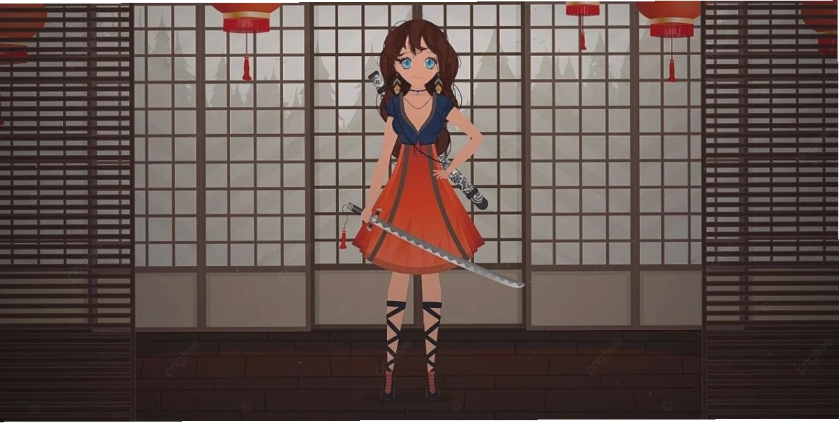 Ảnh anime nữ cầm kiếm chất lượng cao full HD