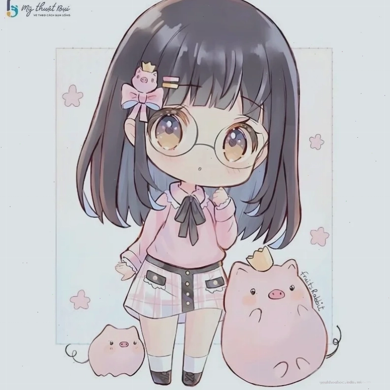 Ảnh anime nữ học sinh dễ thương làm avatar mạng xã hội
