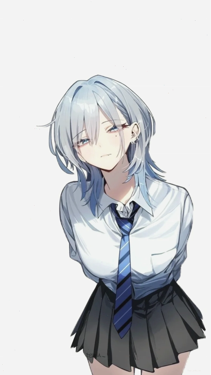 Ảnh anime nữ học sinh nhìn xa xăm, thể hiện sự suy tư về tương lai