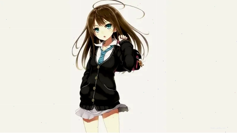 Ảnh anime nữ sinh ngầu với ánh mắt sắc sảo và trang phục tối màu