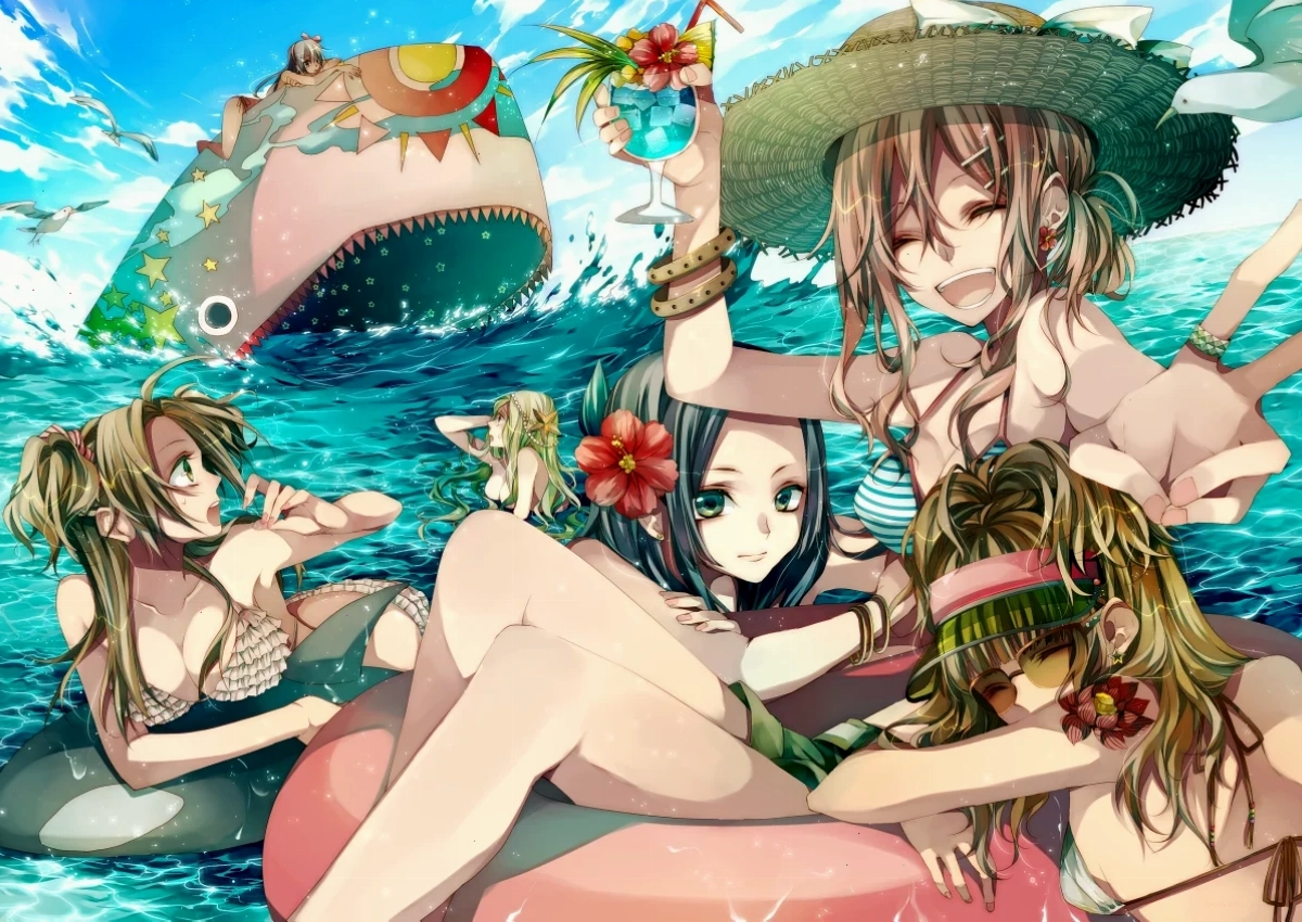 Ảnh gái anime bikini xinh xắn đáng yêu