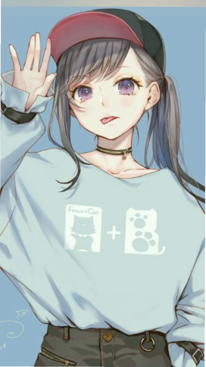 Ảnh nền anime cô gái cool ngầu cho iPhone Android