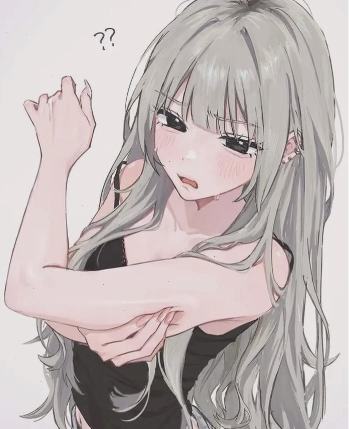 Anime girl với mái tóc xanh nổi bật và trang phục thời trang