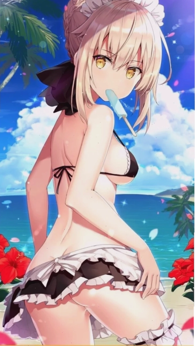 Anime nữ bikini phong cách trẻ trung năng động