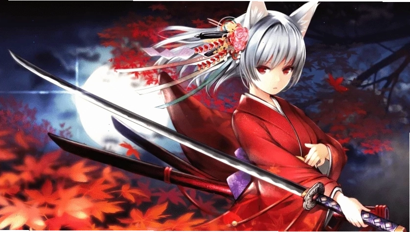 Anime nữ cầm kiếm dáng đẹp và khí chất