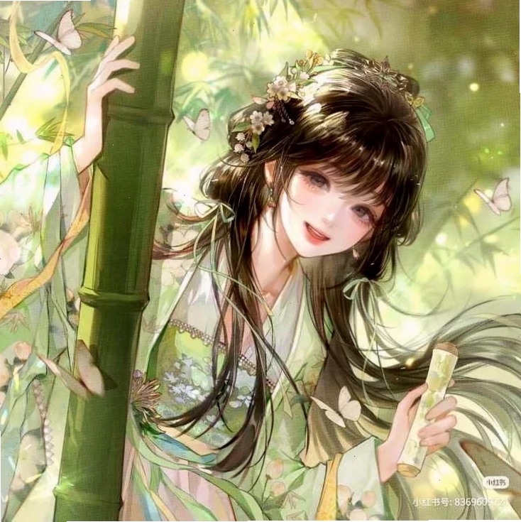 Anime nữ cổ trang cầm kiếm uyển chuyển