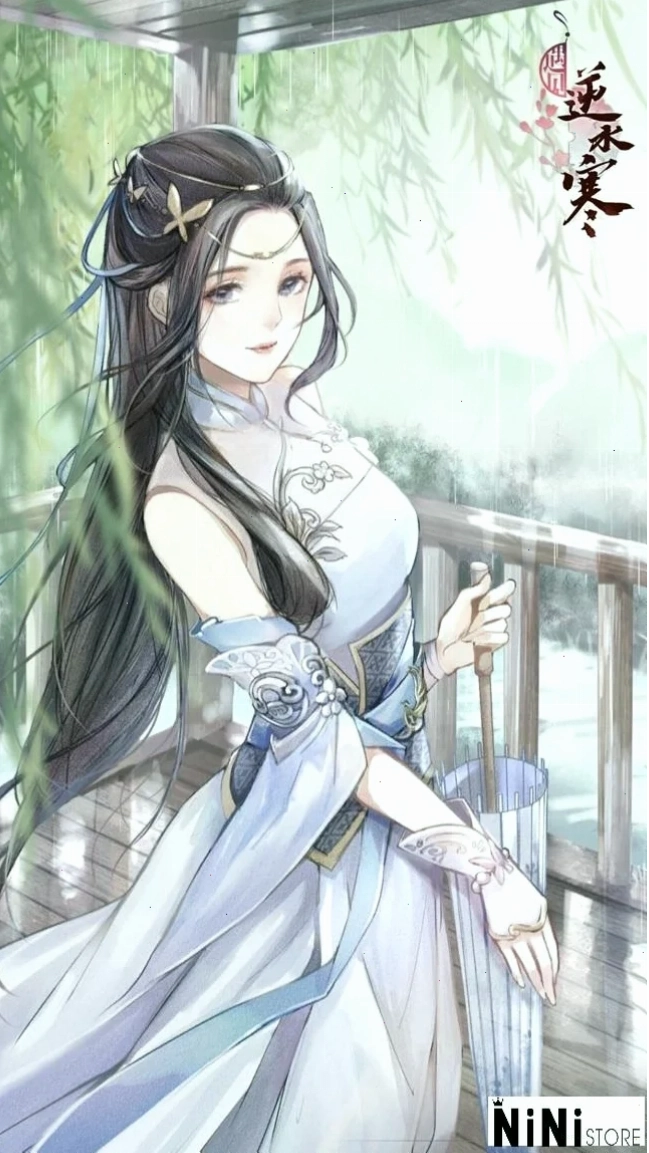 Anime nữ cổ trang dễ thương với biểu cảm đáng yêu