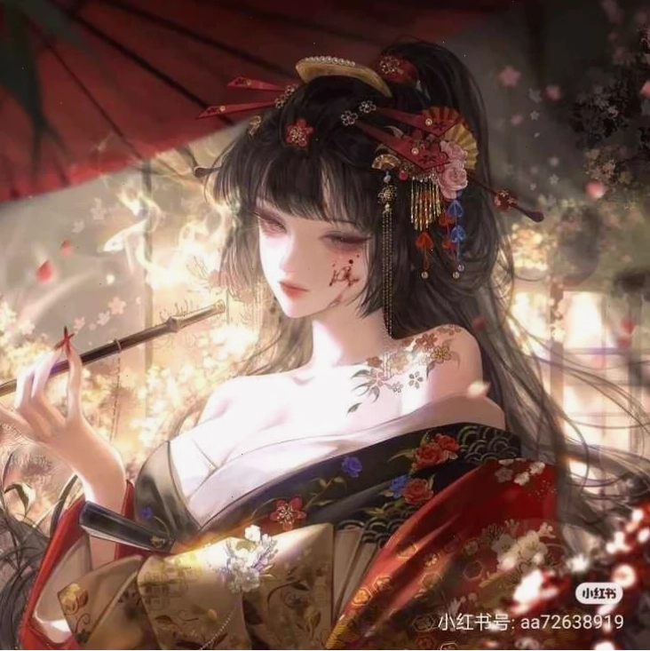 Anime nữ cổ trang trung quốc với trang phục truyền thống