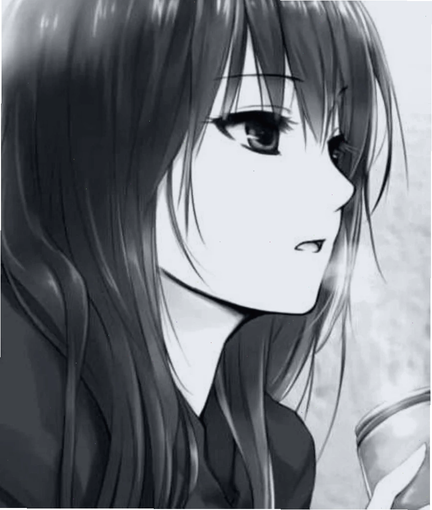 Anime nữ mặc đồng phục học sinh đứng giữa cánh đồng gió