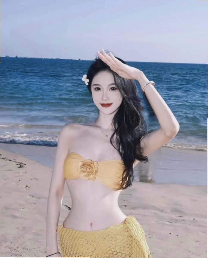 Bộ ảnh gái xinh đẹp mặc bikini bên hồ bơi