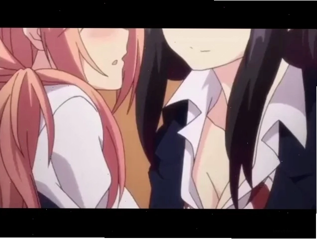 Cận cảnh nụ hôn ngọt ngào giữa hai cô gái trong một khung cảnh lãng mạn anime