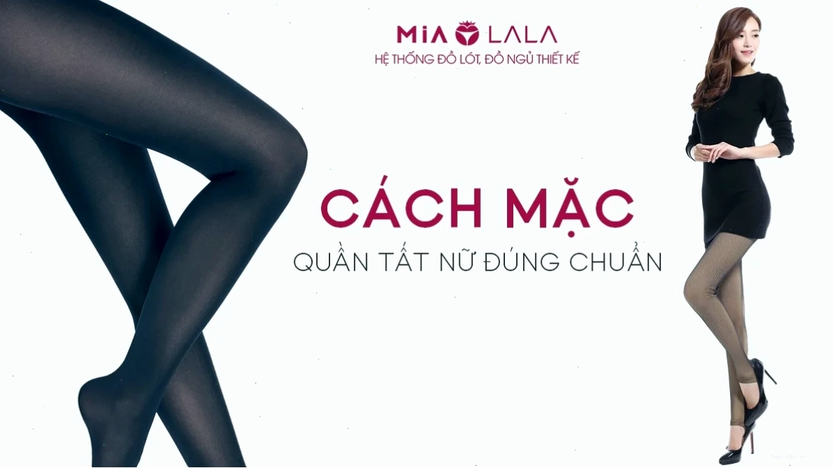 Cô gái mặc quần tất phối cùng giày cao gót