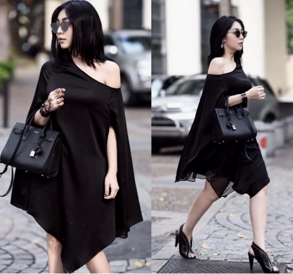 Cô gái tự tin diện trang phục all black đầy quyền lực