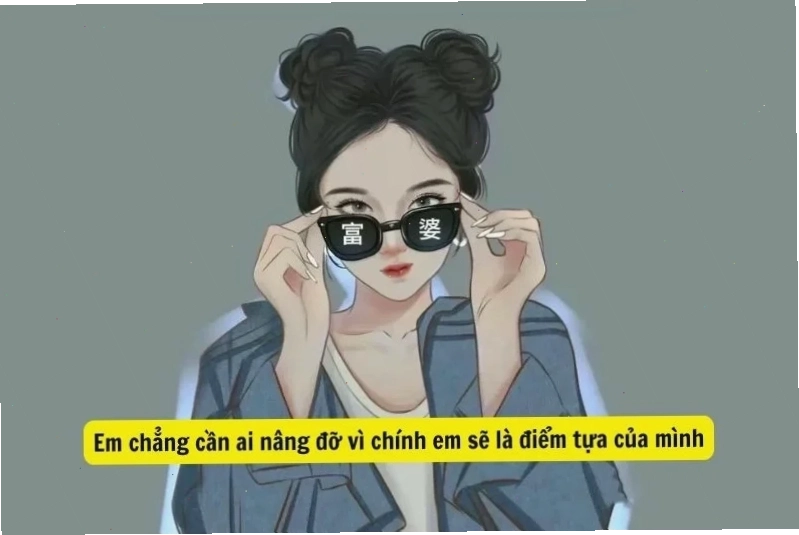 Hình ảnh cô gái mạnh mẽ nhìn về phía chân trời