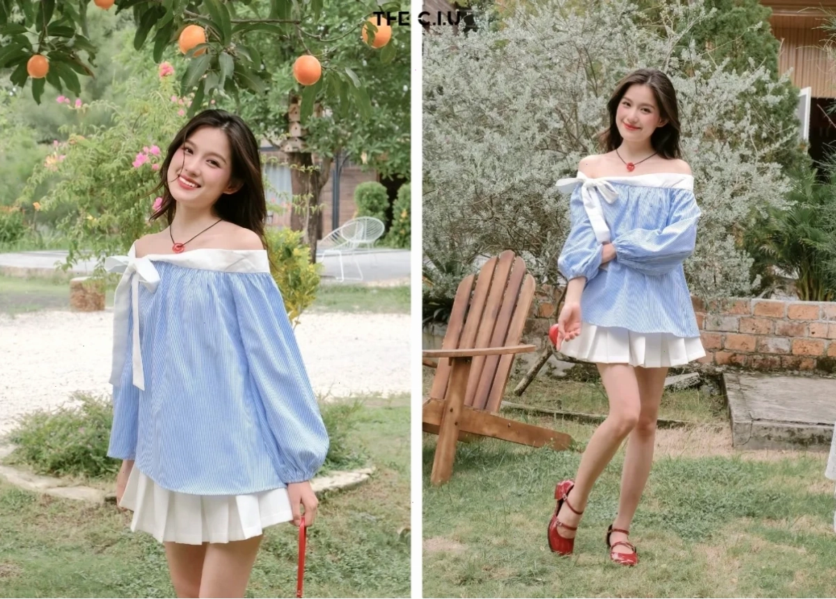 Thiếu nữ khoe vẻ đẹp trẻ trung với váy ngắn