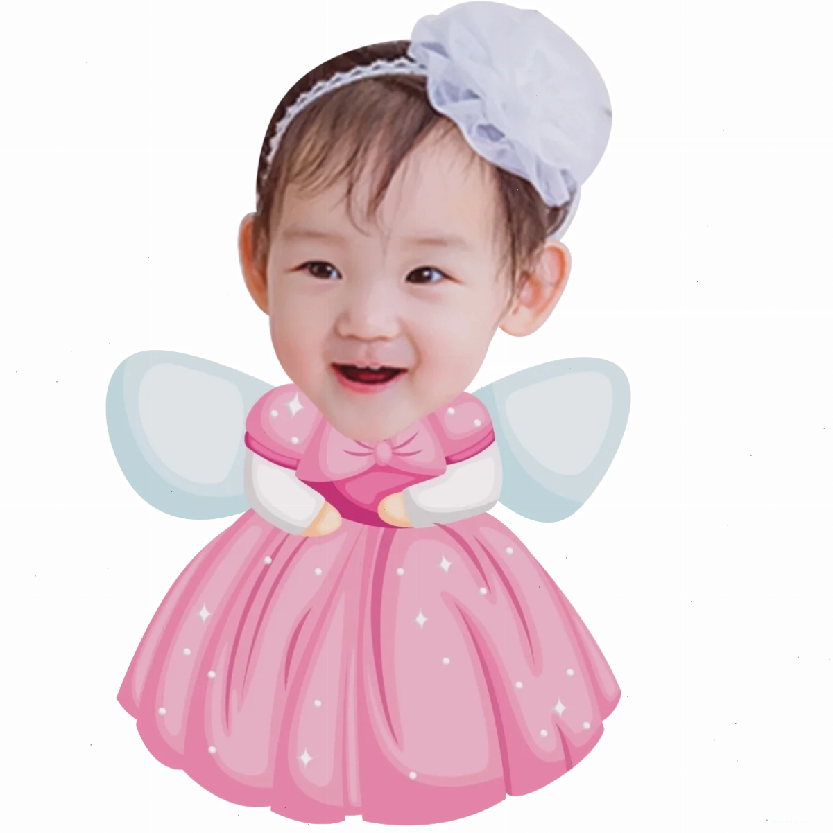 Hình ảnh meme hài hước về công chúa thiên thần chibi