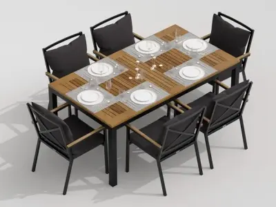 Ảnh mẫu bàn ăn 6 ghế thiết kế tinh tế, dễ phối đồ nội thất
