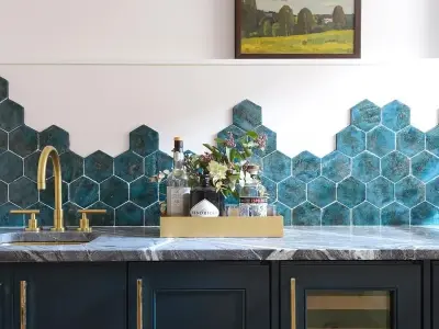 Gạch lục giác ốp bếp - Nét chấm phá hiện đại và cá tính