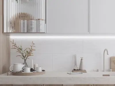 Gạch ốp bếp màu trắng - Vẻ đẹp tinh tế và không lỗi thời