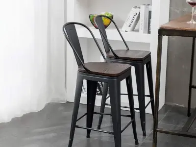 Ảnh ghế bar chân cao đẹp độc đáo cho nhà bếp hiện đại