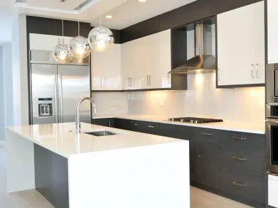 Tủ bếp Acrylic sang trọng cho không gian bếp hiện đại