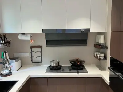 Mẫu tủ bếp chữ U đẹp tối ưu không gian bếp hiện đại